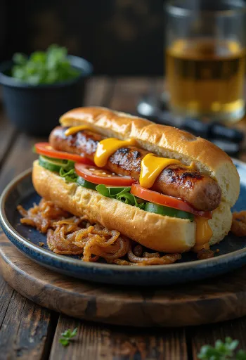 A Séf Különleges Hot Dogja tálalva