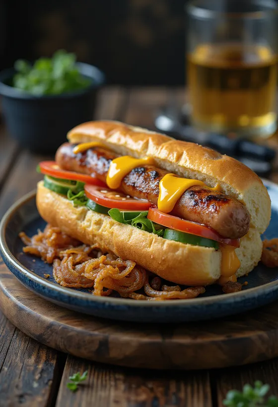 A Séf Különleges Hot Dogja tálalva