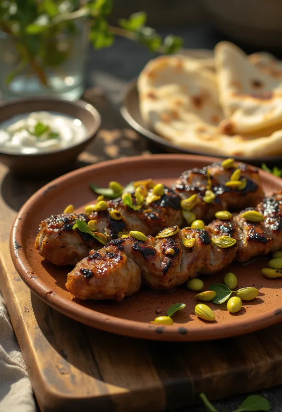 Fıstıklı Kebab grillezett pisztáciás bárányhússal