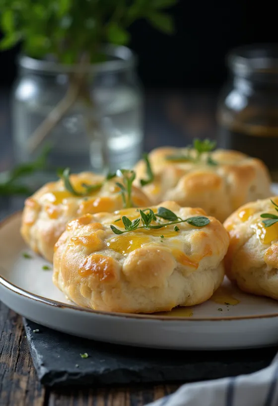 Gluténmentes rizslisztes focaccia tálalva