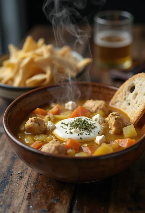 Gyros leves fűszeres csirkével, feta sajttal és tzatziki szósszal