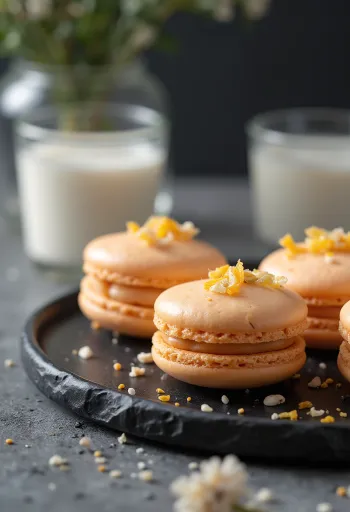 Narancsos-mákos macaron