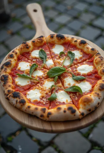 Frissen sült kecskesajtos pizza