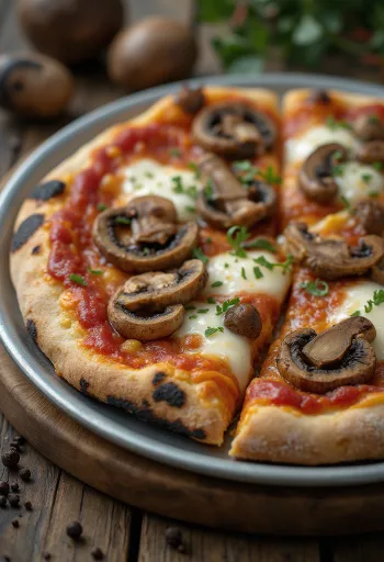 Pizza ai Funghi di Bosco erdei gombákkal és mozzarellával