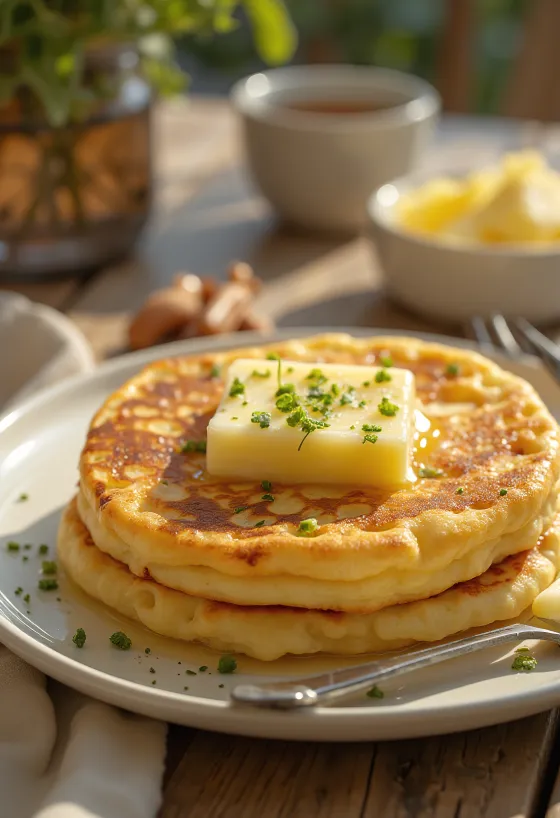 Crumpet angol teáskenyér frissen sütve