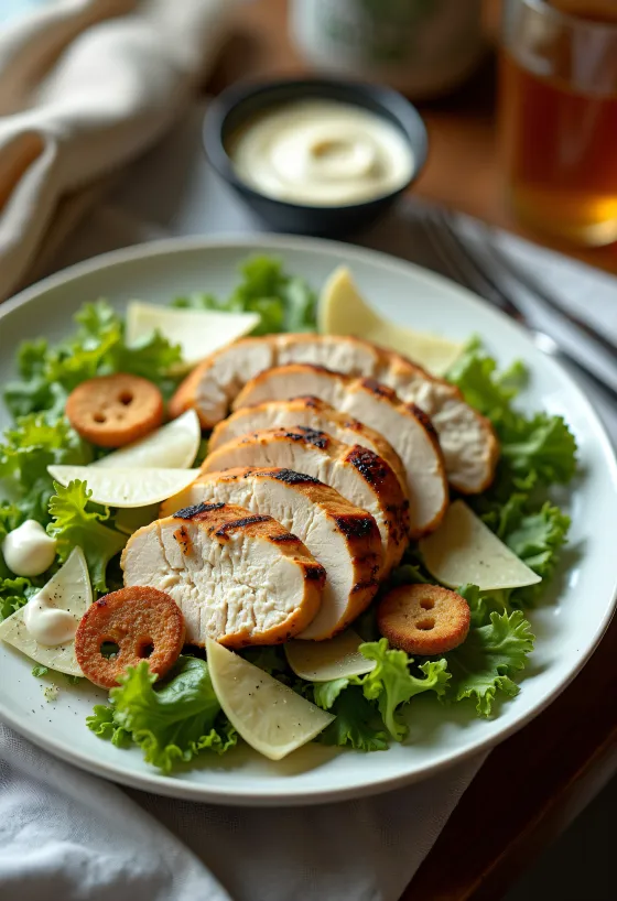 Keto csirkés cézár saláta