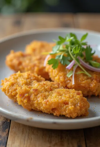 Menchi katsu csirkés változatban, ropogós panírozott húsgolyókkal
