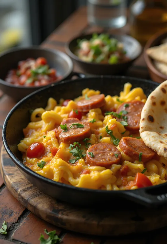 Klasszikus Menemen sucukkal török reggeli tojással, paprikával és paradicsommal