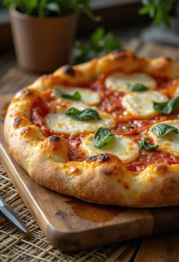 Pizza al Taglio vastag tésztával és mozzarella sajttal