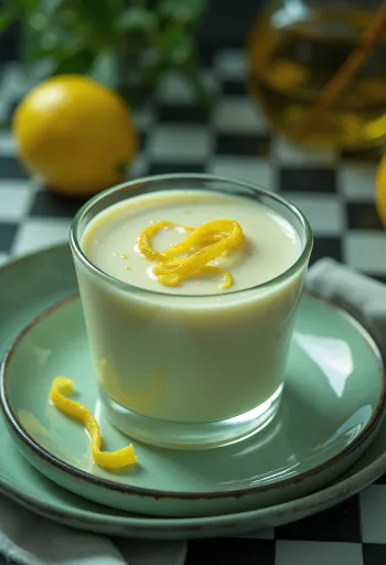 Bazsalikomos panna cotta tálalva