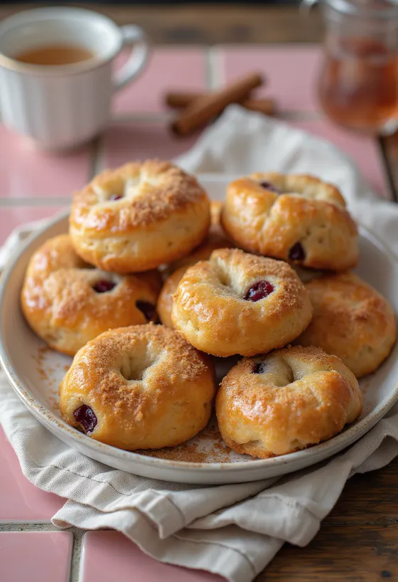Eccles cake alma és fahéj töltelékkel, leveles tészta