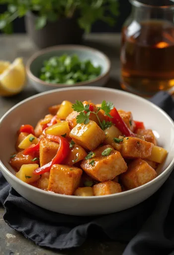Édes-savanyú tempeh üvegben