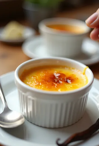 Keto vaníliás creme brulee roppanós karamellréteggel