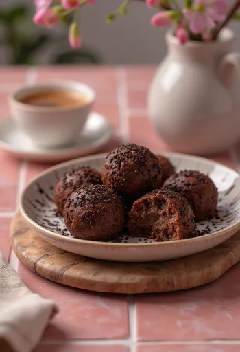 Klasszikus Brigadeiro golyók csokorral, frissen készítve