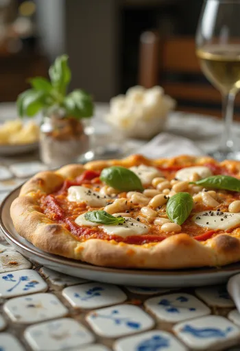 Frissen sült babos pizza