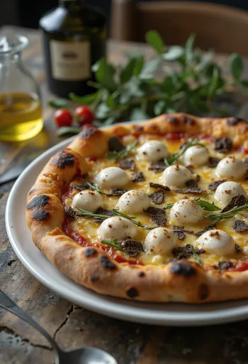 Pizza al Tartufo szarvasgombával és olasz sajtokkal