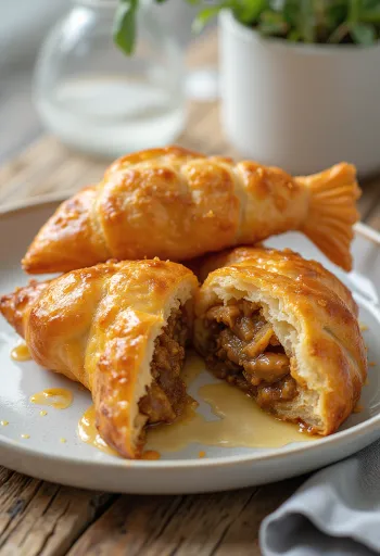 Taiyaki curryval tálalva, friss korianderrel díszítve