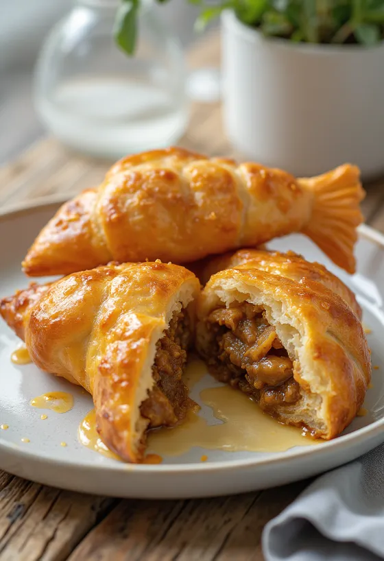 Taiyaki curryval tálalva, friss korianderrel díszítve