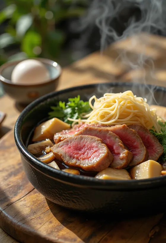 Beef Sukiyaki egy japán hot pot étel