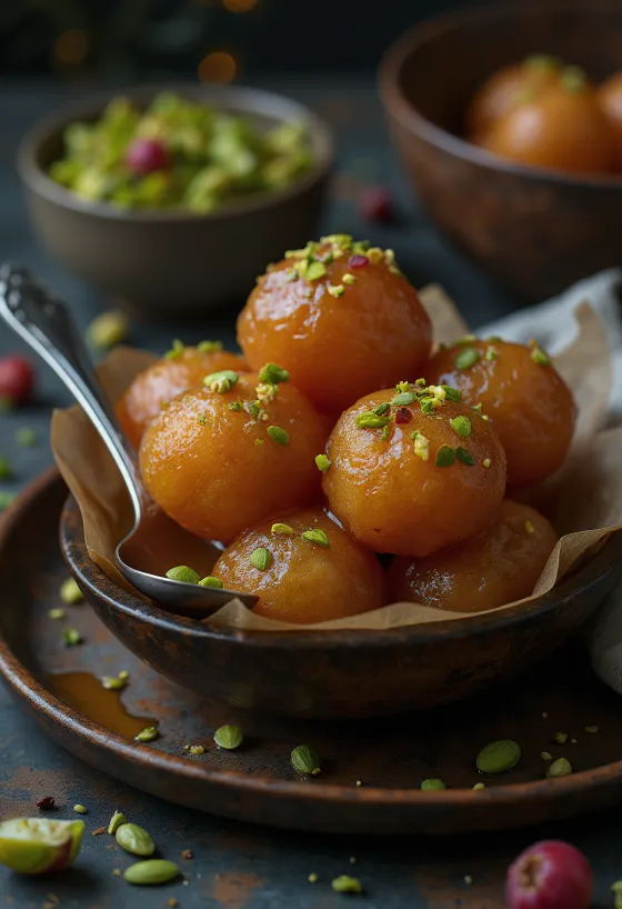 Gulab Jamun tálalva