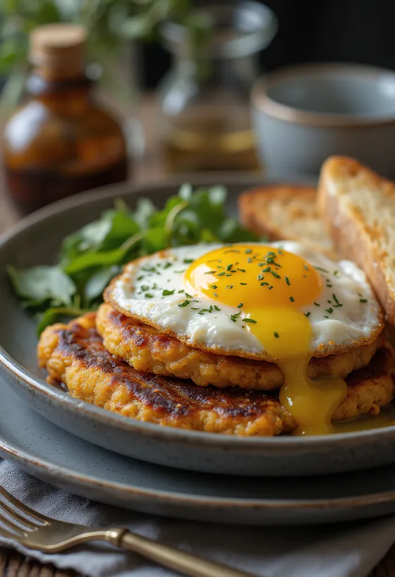 Haggis reggeliként tálalva