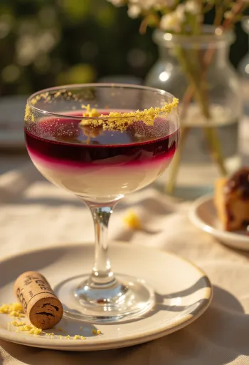 Borzselés panna cotta tálalva