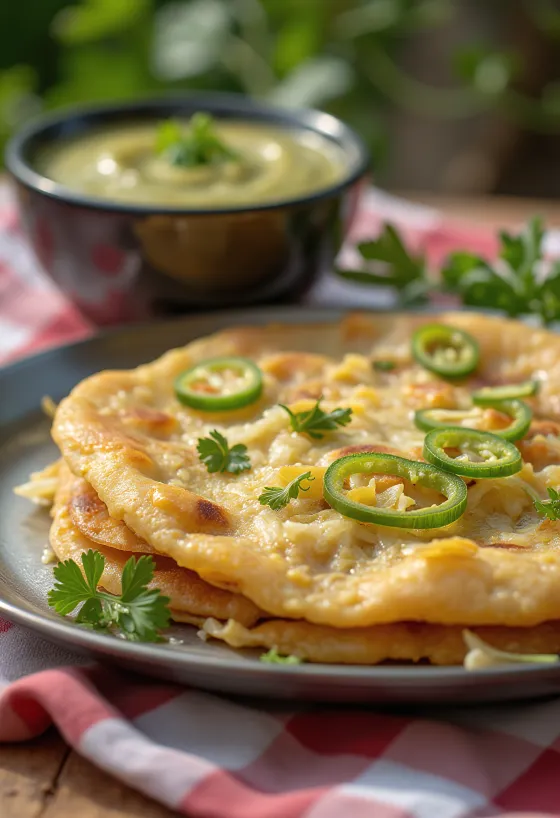 Cabbage Chilla, indiai káposztás étel, aranybarna és ropogósra sütve