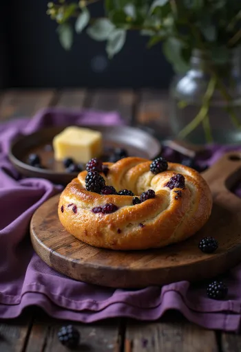 Frissen sült feketeribizlis-marcipános bagel
