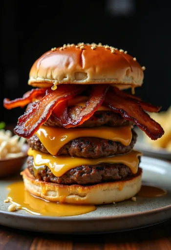 Keto baconös sajtburger