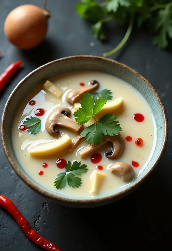 Keto thai kókusztejes csirkeleves