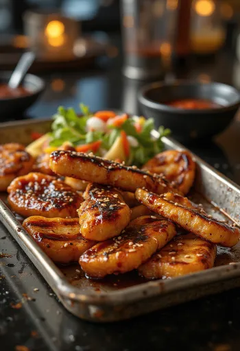 BBQ grillezett csípős szójacsíkok