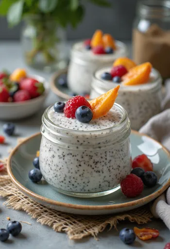 Chia magos panna cotta tálalva