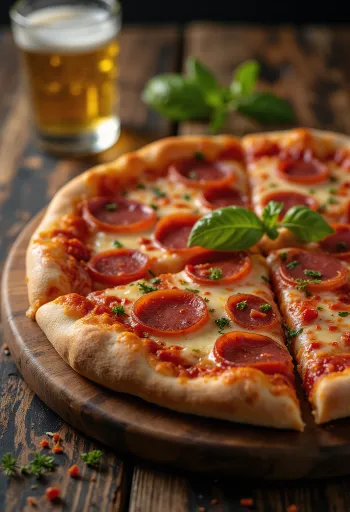 Extra pikáns Diavola pizza dupla chilivel tálalva
