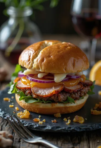 Kacsaburger tálalva