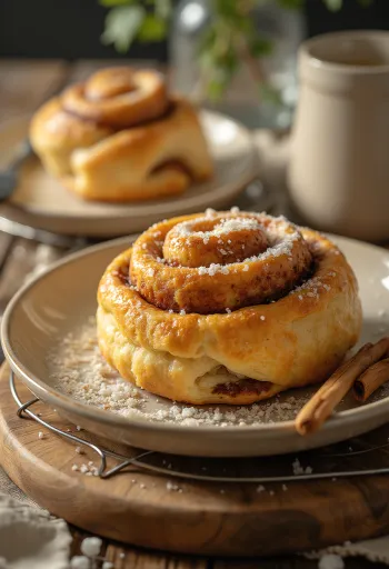 Gluténmentes kanelbulle, friss fahéjas fánk szeletelve