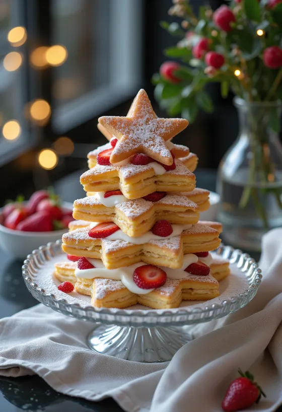 Pandoro epres krémmel, friss eper és mascarpone krém