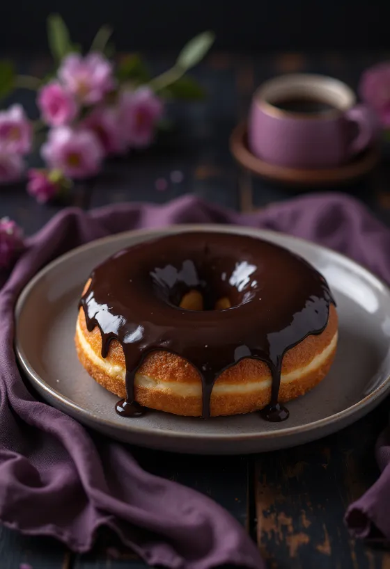 Size Doughnut tálalva porcukorral
