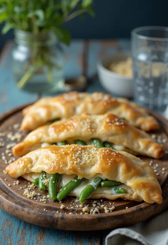 Zöldbabos calzone frissen sütve