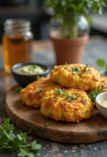 Frissen készült Baingan Bhaji, ropogós padlizsán golyókkal