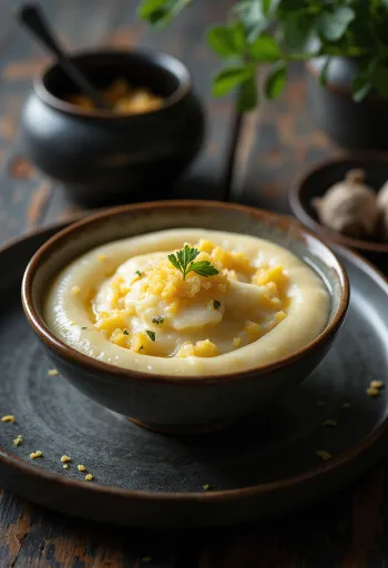 Chawanmushi fokhagymával, garnélarákkal és zöldhagymával tálalva