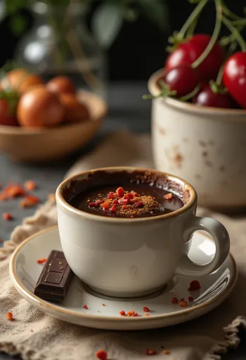 Chilis-csokoládés panna cotta pohárban