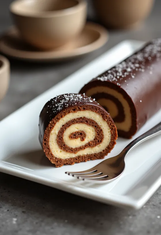 Keto hamis gesztenyés rolád