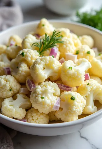 Keto majonézes karfiolsaláta