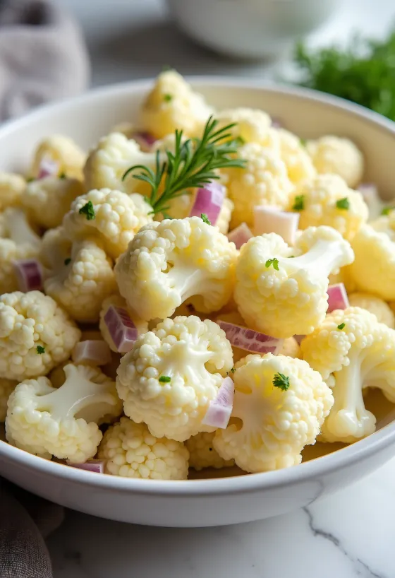 Keto majonézes karfiolsaláta