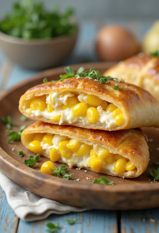 Kukoricás calzone aranybarnára sütve
