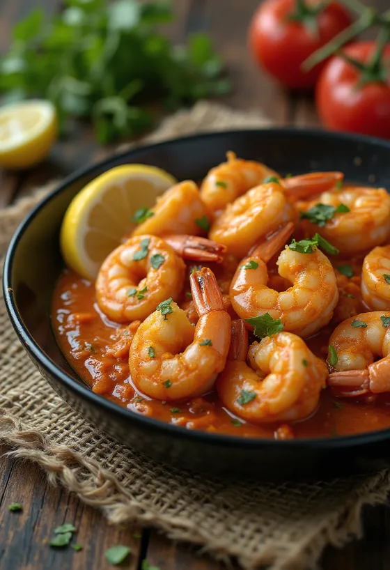 Rogan Josh pran pasztával, fűszeres szószban tálalva