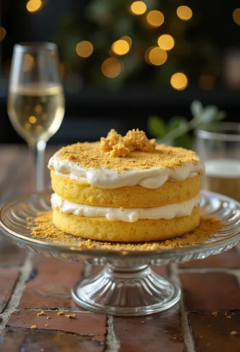 Arany színű torta elegáns díszítéssel