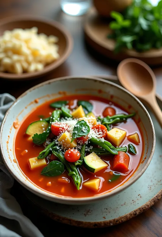 Keto minestrone leves