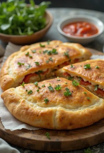 Frissen sült Zöldfűszeres Calzone