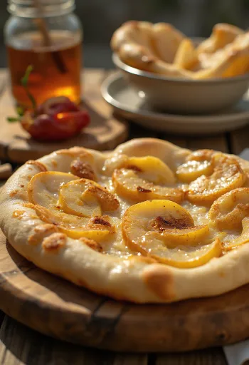 Almás-fahéjas naan kenyér tálalva